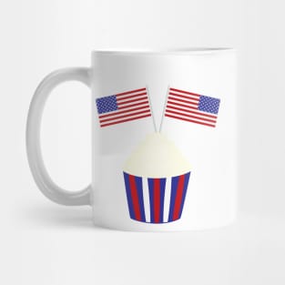 4th of july birthday cupcake with flags Mug